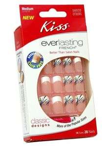 Kiss Nails Everlasting French Nail Kit Medium Chip Free # EFD03WG 