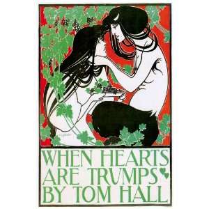 11x 14 Poster. When the hearts are trumps, Novel Poster. Decor with 