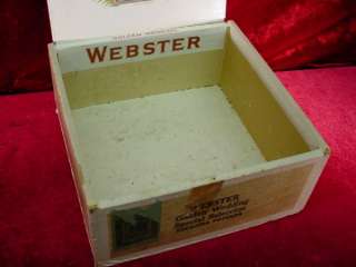 Antique WEBSTER CIGAR BOX Golden Wedding TOBACCIANA Case HUMIDOR 