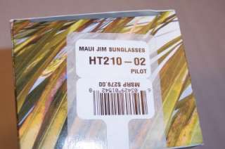 New Maui Jim 210 HT210 02 PILOT Sunglasses GUNMETAL/HT  