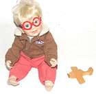 pilot aviation bomber jacket airplane male doll air force goggles