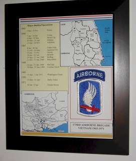 173rd Airborne Brigade, Vietnam, Framed  