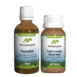  Native Remedies Femalite and Triple Complex Mood Tonic 