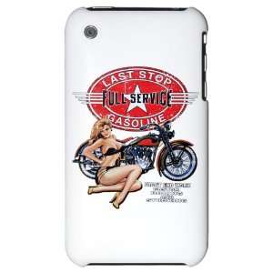 iPhone 3G Hard Case Last Stop Full Service Gasoline Motorcycle Girl