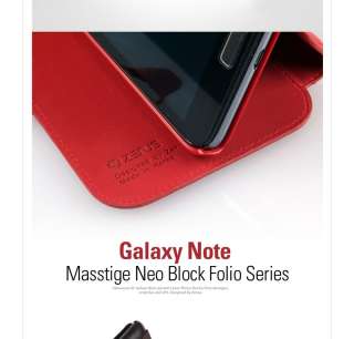 SAMSUNG Galaxy NOTE MASSTIGE BLOCK FOLIO 2 Slim Fit Stand Case Cover 
