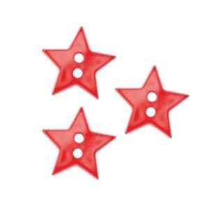   : Novelty Buttons 5/8 Stars Red By The Each: Arts, Crafts & Sewing