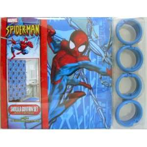  Marvel Spiderman Shower Curtain with Hooks