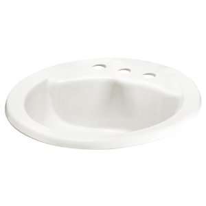 American Standard 0427.888.020 Cadet Round Countertop Sink with 8 Inch 