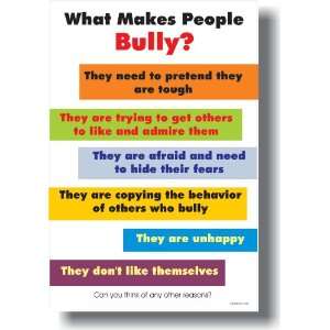  What Makes People Bully?   Classroom Motivational Poster 
