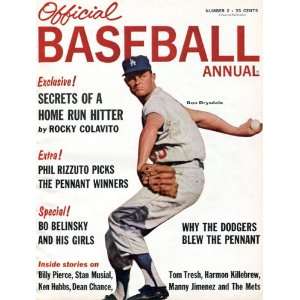  Don Drysdale Unsigned Official Baseball Annual Magazine 