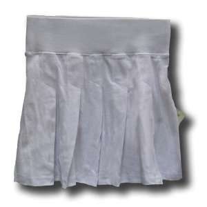  Barrys Wide Elastic Waist Band Pleated Sport Skirt White Size Large