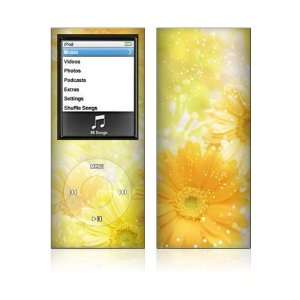 Apple iPod Nano (4th Gen) Decal Vinyl Sticker Skin   Yellow Flowers