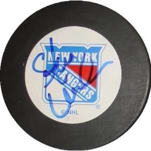   Hand Signed Hockey Puck (New York Rangers) SHARPIE