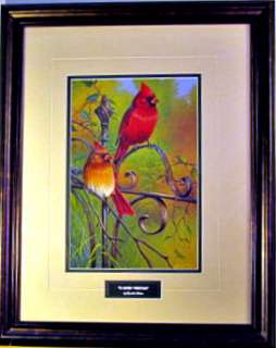 Cynthie Fisher Garden Visitors Cardinal print Framed  