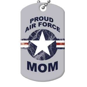  Proud Air Force Mom Dog Tag and Chain 