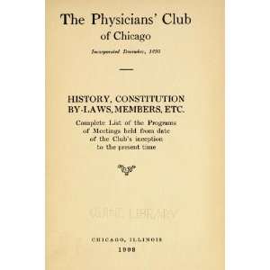   Clubs Inception To The Present Time Physicians Club Of Chicago