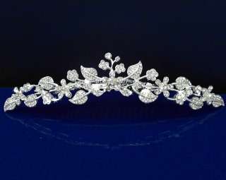 Wedding Crystal Tiara Flower Girl Pageant Homecoming Prom Comb C5235 