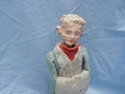 Vtg.Rare Old Tin Litho Mechanical Walking Woman Wind up Doll French 