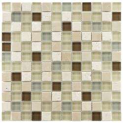   inch York Stone and Glass Mosaic Tiles (Pack of 10)  