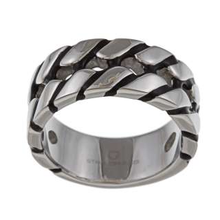 Stainless Steel Mens Two row Tire Tread Band  