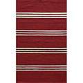 Outdoor South Beach Red Stripes Rug (2 x 3 