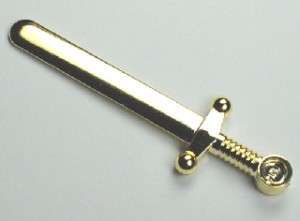 LEGO® CASTLE Kingdom Mini accessory Chrome gold sword  