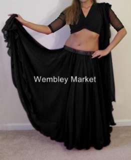 Yd Full Circle Skirt Veil BellyDance Costume 25 Color  
