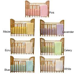 ABC Cotton Percale 3 piece Porta Crib Bedding Set  Overstock