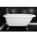 Spa Collection 56 inch Classic Style Clawfoot Tub and Faucet Pack