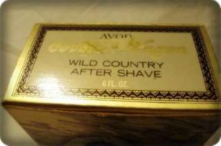 Vintage 70s AVON Decanter Covered Wagon Wild Country Cologne w Box 