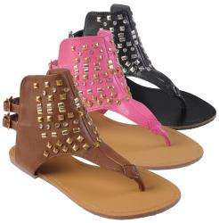   Womens Veronica Studded Ankle Cuff Sandals  