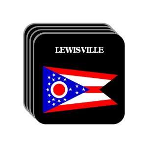 US State Flag   LEWISVILLE, Ohio (OH) Set of 4 Mini Mousepad Coasters