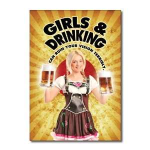 Girl Birthday Cakes on Funny Happy Birthday Card Girls And Drinking Humor Greeting Ron Kanfi