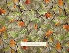 Mossy Oak Forest Hunter Green Rust Leaves Leaf Camouflage Cotton 