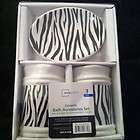 Zebra Ceramic Bath Accessories Set