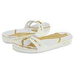 Baby Phat Hoop Thong Lux White/Gold Sandals  