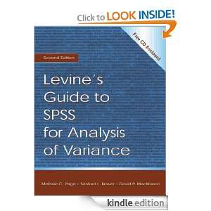 Levines Guide to SPSS for Analysis of Variance, 2nd Edition Sanford 