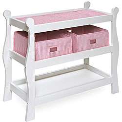 Badger Basket Sleigh style Doll Changing Table  