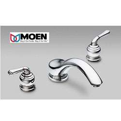 Moen Monticello Roman Tub Faucet Set (Platinum/ Chrome)   