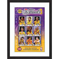 LA Lakers 2008 Western Conference Champions Framed Stamp   