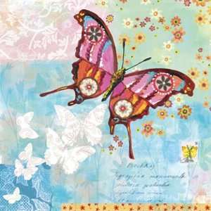  Fanciful Flight Blue Canvas Reproduction