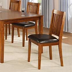 Beauville 18 inch Mission Oak Dining Chairs (Set of 2)  Overstock
