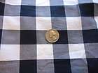   40s 50s Quilt Fabric 1 Black & White Gingham Check 36 Selvage