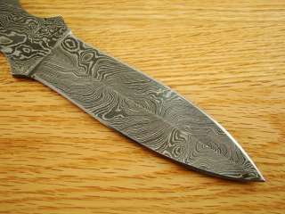 Coffin Damascus Knife Blank Knifemaking Boot Dagger Combat Tactical 