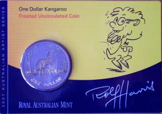 2007 $1 KANGAROO FROSTED UNCIRCULATED COIN ROLF HARRIS  