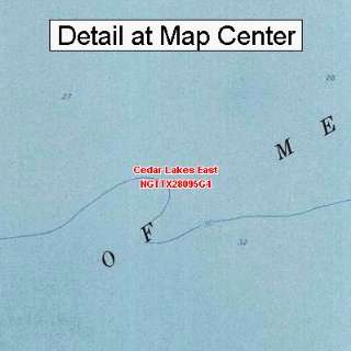 USGS Topographic Quadrangle Map   Cedar Lakes East, Texas (Folded 