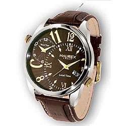 Haurex Italy Big Fly Mens Dual Time Watch Model # 6A283UMG 