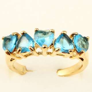 HEARTS BLUE TOPAZ *A047* PARTY RING  