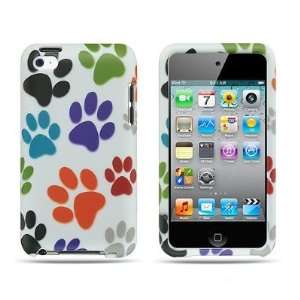  Apple Ipod Touch 4 Colorful Puppy Paws on White Premium 