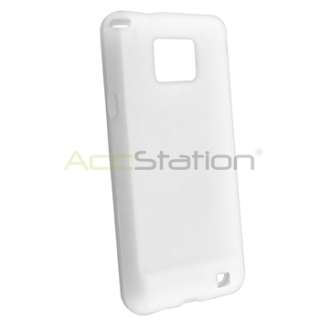 White Silicone Skin Case Cover Accessory for Samsung Galaxy S2 II 